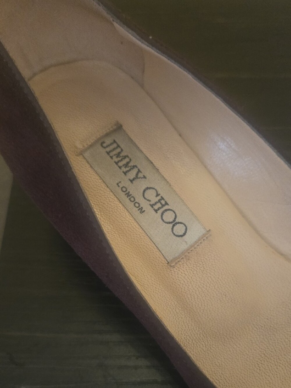 Jimmy Choo Dark Brown Suede Pointed-Toe Pumps with Knotted Accent - Picture 3 of 7